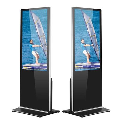 Διαφημιστικός το πάτωμα οργάνων ελέγχου LCD που στέκεται το ψηφιακό σύστημα σηματοδότησης 75inch αντιδιαβρωτικό 280cd/m2