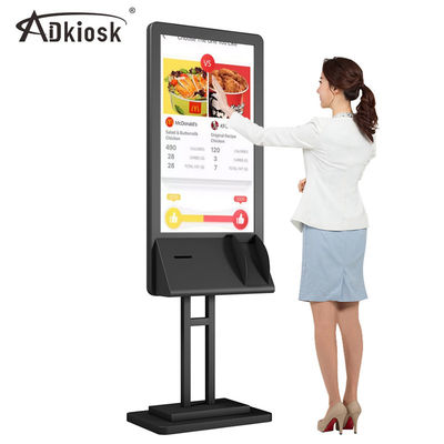 Εστιατόριο που διατάζει το περίπτερο 240V LCD 4G 5G Ethernet αυτοεξυπηρετήσεων