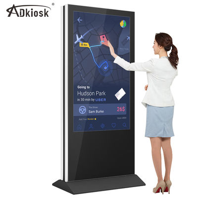 55inch double-sided πάτωμα φορέων διαφήμισης επίδειξης που στέκεται το ψηφιακό σύστημα σηματοδότησης