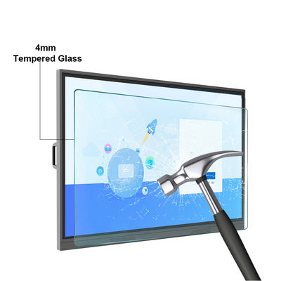 Διαλογικό αργίλιο Fram 4k Whiteboard 75inch οθόνης αφής LCD για τη διδασκαλία