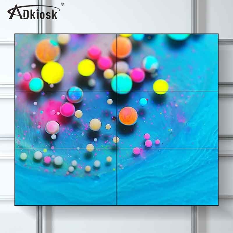 Bezel 49Inch LCD 1.8mm τηλεοπτική ψηφιακή οθόνη 500 φωτεινότητα 2x3 επίδειξης τοίχων cdm
