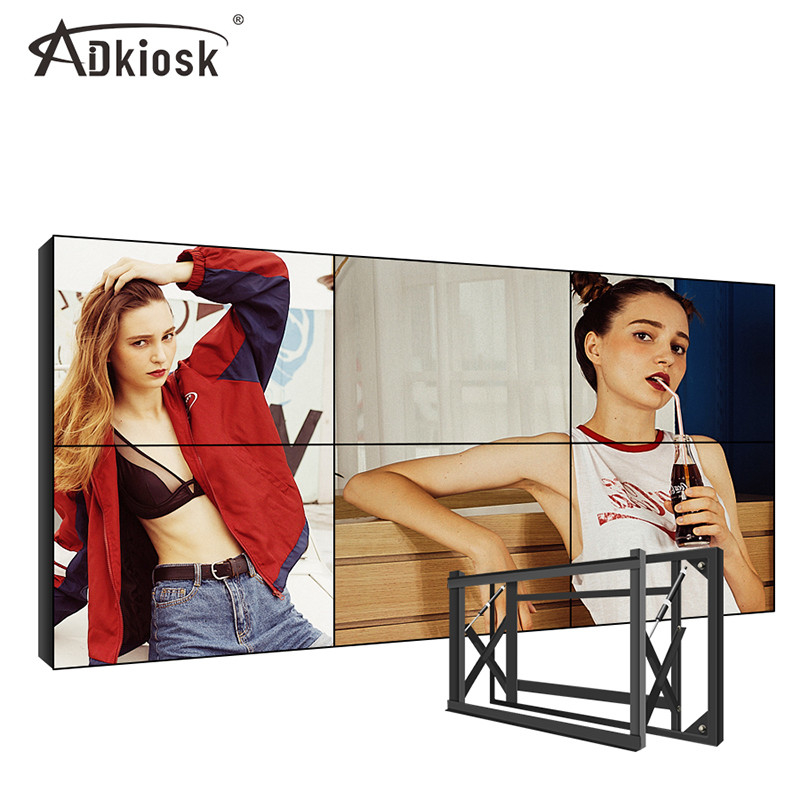 100V LG 55 τηλεοπτικό ψήφισμα επίδειξης 2K 4K FHD τοίχων ίντσας LCD με Bezel 1.8mm